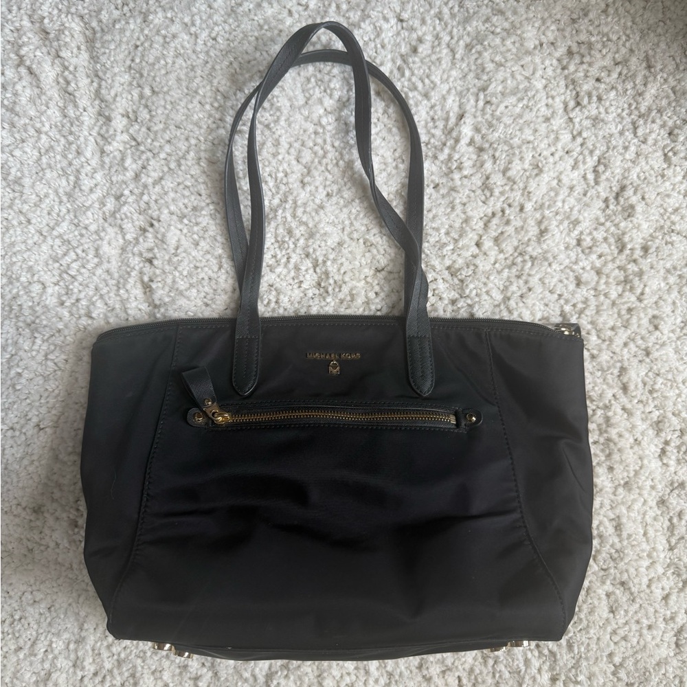 Michael Kors Black Ruffled Tote Bag
